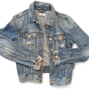 Gap 1969 Distressed Denim Jacket XS